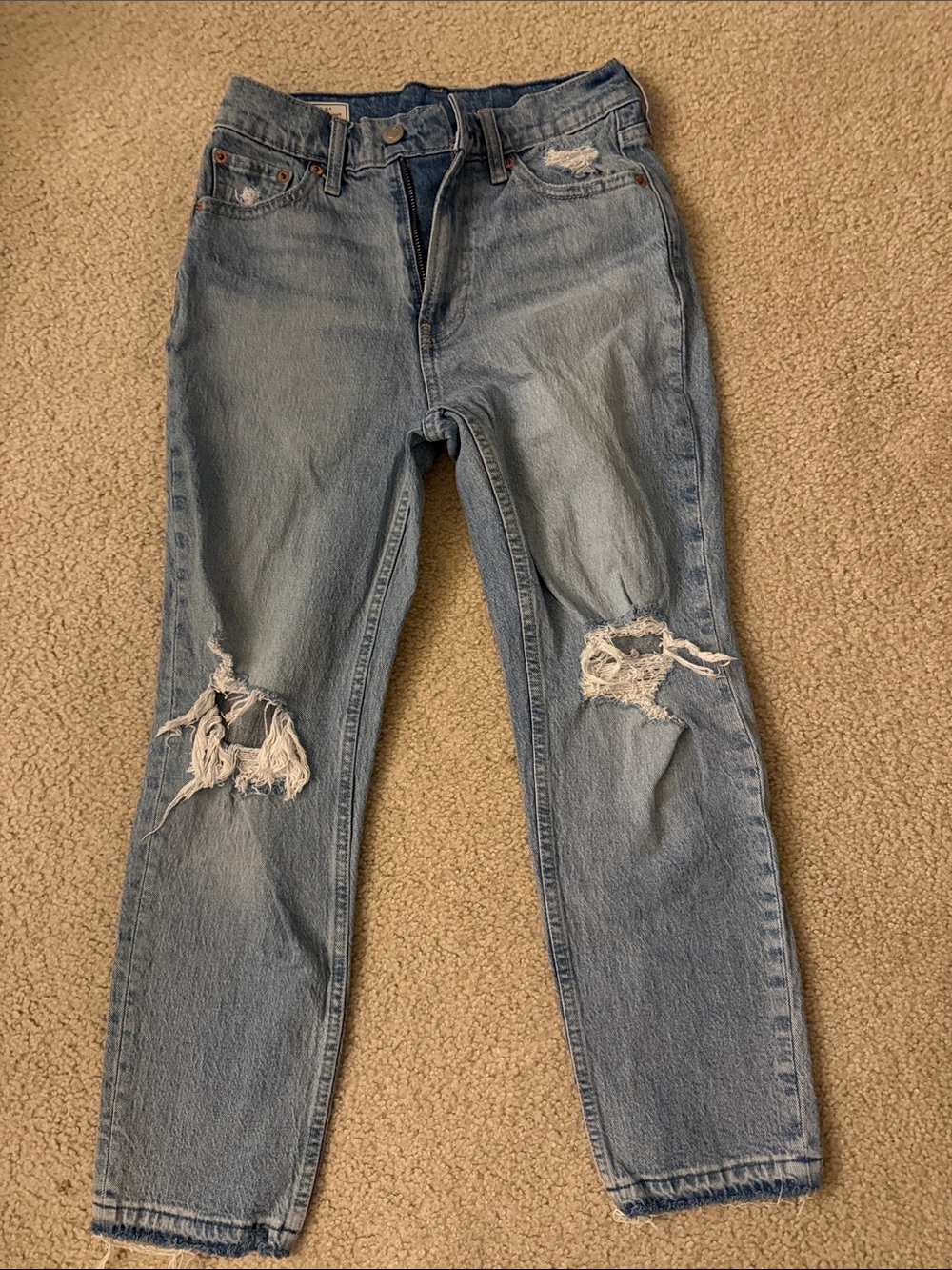 GAP Cheeky Straight High Rise Light Blue Jeans 25/0P